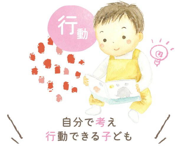 画像：自分で考え行動できる子ども